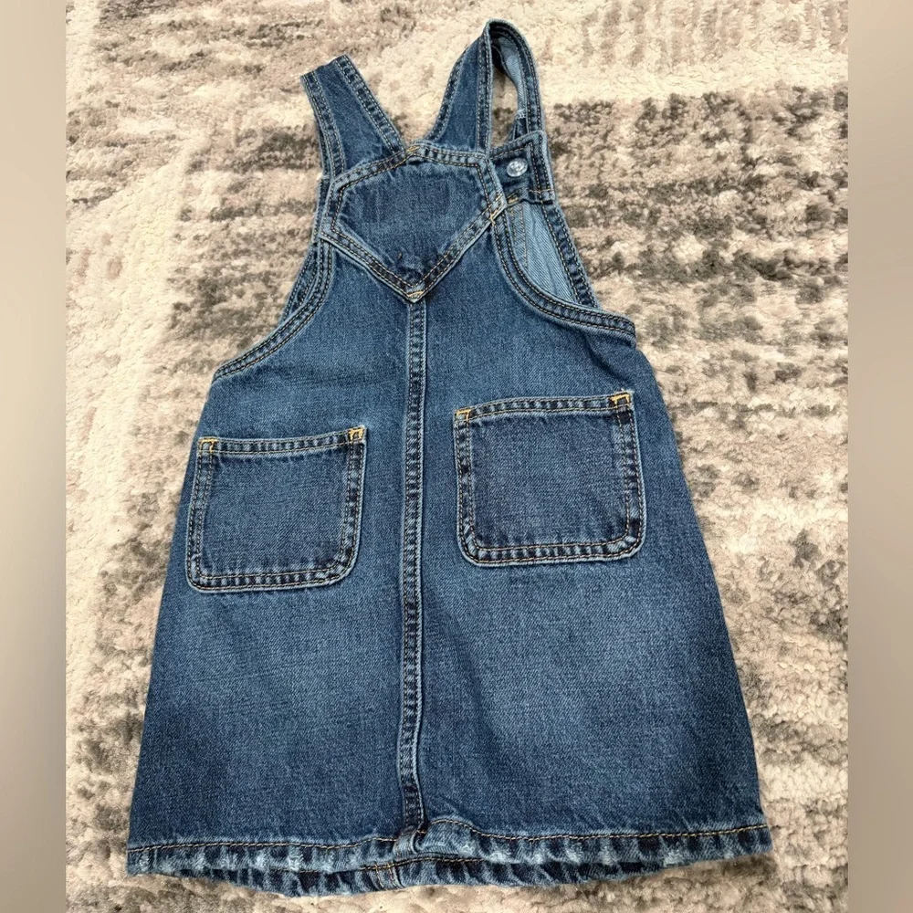 Toddler Girl Old Navy blue denim skirt overalls Size 3T Preowned